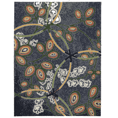 Fan and blossom pattern plate - Shin Bijutsukai, Issue 19 - 1902