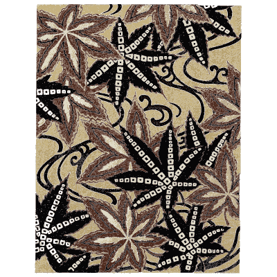 Maple pattern plate on plum - Shin Bijutsukai, Issue 19 - 1902