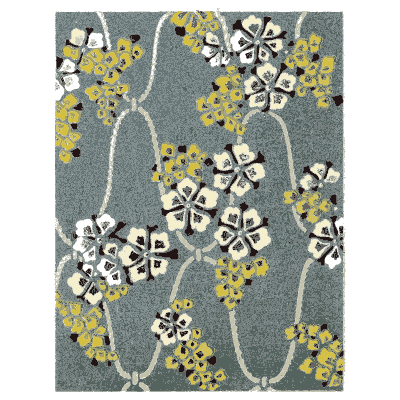 Blossom pattern plate on grey - Shin Bijutsukai, Issue 19 - 1902