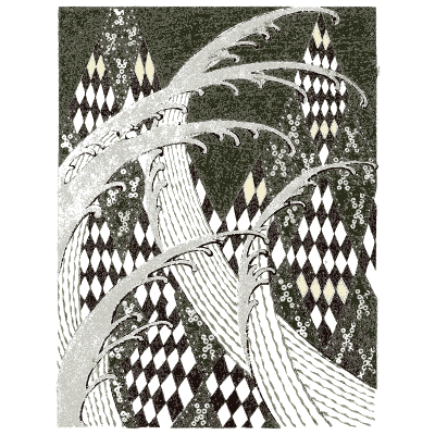 Willow and diamond pattern plate - Shin Bijutsukai, Issue 19 - 1902