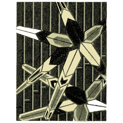 Bamboo and stripe pattern plate - Shin Bijutsukai, Issue 20 - 1902