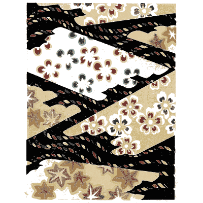 Zigzag and blossom pattern plate - Shin Bijutsukai, Issue 20 - 1902