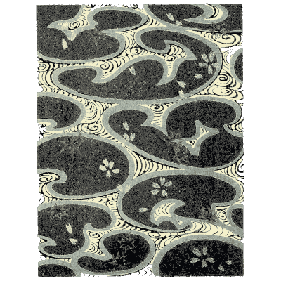 Cloud pattern plate on black - Shin Bijutsukai, Issue 20 - 1902