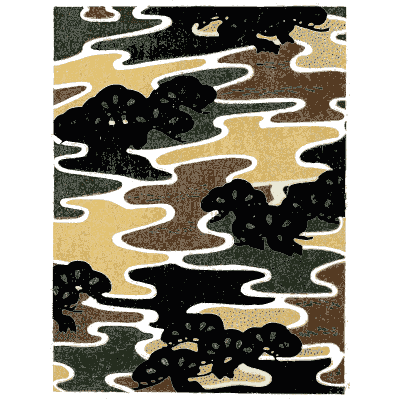 Cloud and stream pattern plate - Shin Bijutsukai, Issue 20 - 1902