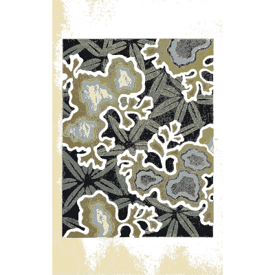 Floral pattern plate on black - Shin Bijutsukai, Issue 21 - 1902