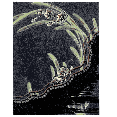 Wave and bead pattern plate - Shin Bijutsukai, Issue 21 - 1902