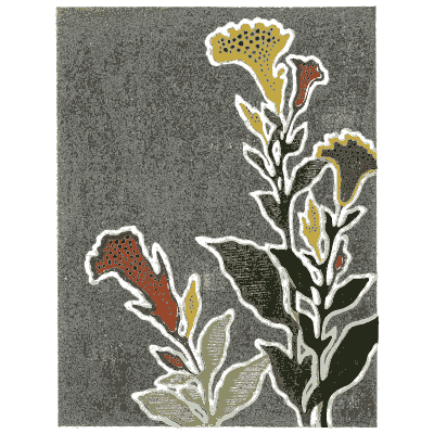 Flowering stem pattern plate - Shin Bijutsukai, Issue 21 - 1902