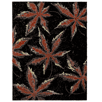 Maple pattern plate on black - Shin Bijutsukai, Issue 22 - 1902
