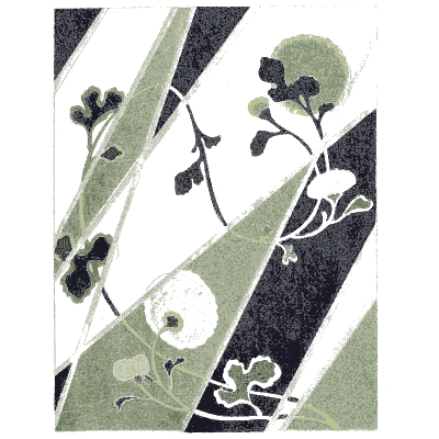 Diagonal leaf pattern plate - Shin Bijutsukai, Issue 22 - 1902
