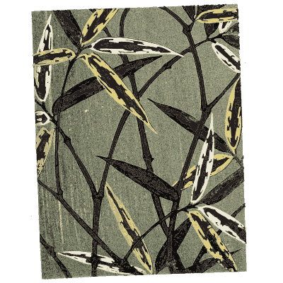 Bamboo and grass pattern plate - Shin Bijutsukai, Issue 23 - 1902