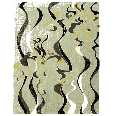 Stream and leaf pattern plate - Shin Bijutsukai, Issue 23 - 1902