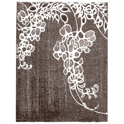 Blossom pattern plate on plum - Shin Bijutsukai, Issue 24 - 1902