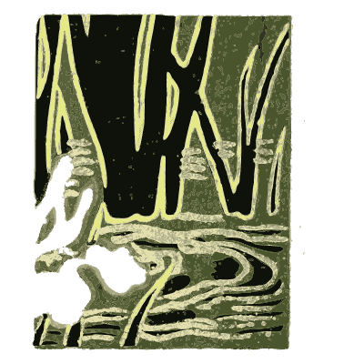 Iris pattern plate on green - Shin Bijutsukai, Issue 24 - 1902