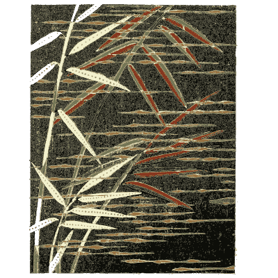 Grass pattern plate on dark - Shin Bijutsukai, Issue 24 - 1902