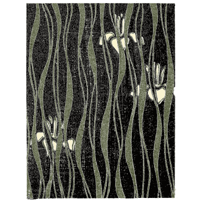 Iris and grass pattern plate - Shin Bijutsukai, Issue 24 - 1902