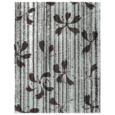 Blossom and rain pattern plate - Shin Bijutsukai, Issue 24 - 1902