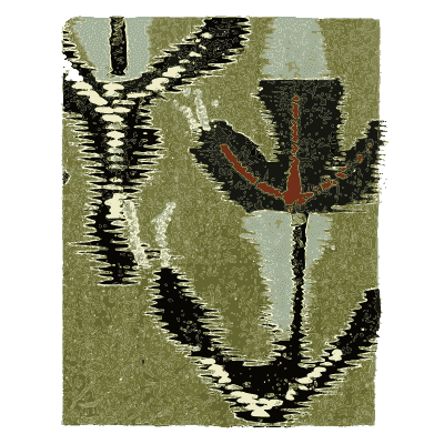 Bird and grass pattern plate - Shin Bijutsukai, Issue 24 - 1902