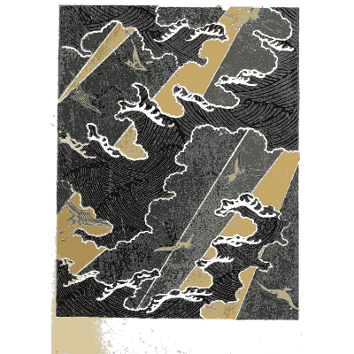 Wave and cloud band plate - Shin Bijutsukai, Issue 25 - 1902