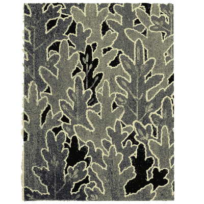 Leaf pattern plate on navy - Shin Bijutsukai, Issue 26 - 1902