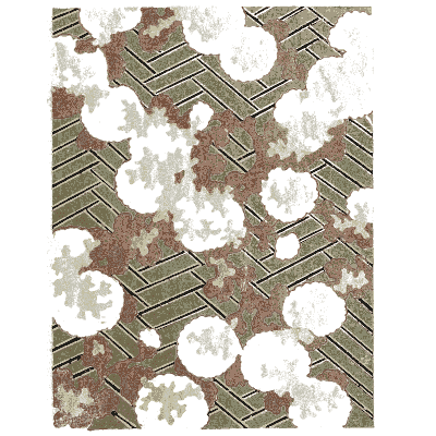 Snowball blossom and basketweave plate - Shin Bijutsukai, Issue 26 - 1902
