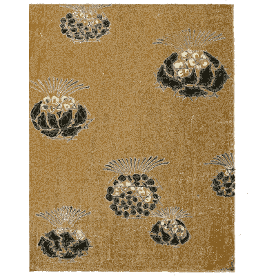Blossom pattern plate on ochre - Shin Bijutsukai, Issue 28 - 1902
