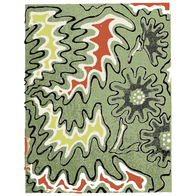 Flame and rosette pattern plate - Shin Bijutsukai, Issue 28 - 1902