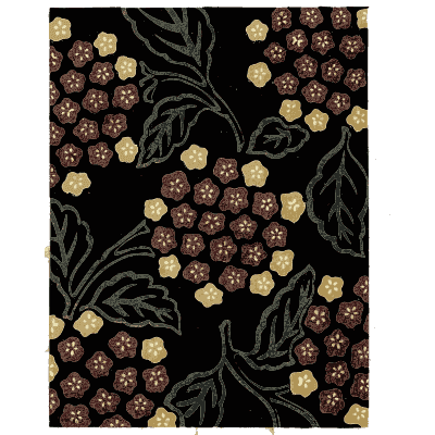 Berry pattern plate on black - Shin Bijutsukai, Issue 29 - 1902