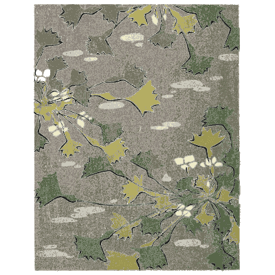 Speckled leaf pattern plate 01 - Shin Bijutsukai, Issue 29 - 1902