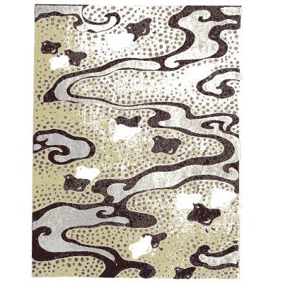 Stream pattern plate on olive - Shin Bijutsukai, Issue 29 - 1902
