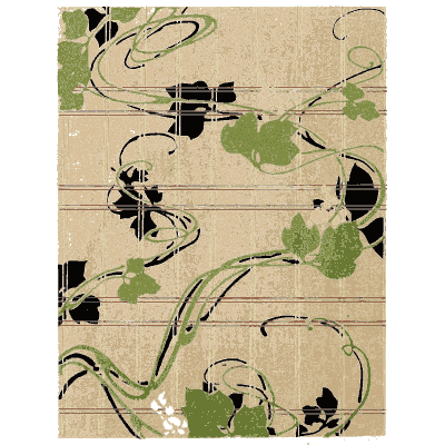 Grid and leaf pattern plate - Shin Bijutsukai, Issue 30 - 1902