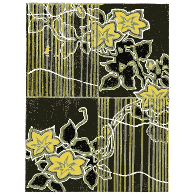 Ivy leaf and stripe pattern plate - Shin Bijutsukai, Issue 30 - 1902