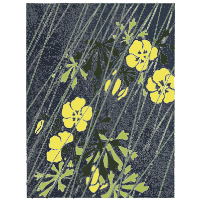 Flowering stem pattern plate - Shin Bijutsukai, Issue 30 - 1902