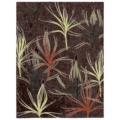Grass pattern plate on plum - Shin Bijutsukai, Issue 30 - 1902