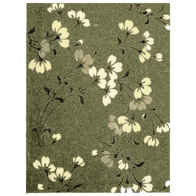 Blossom pattern plate on olive - Shin Bijutsukai, Issue 30 - 1902
