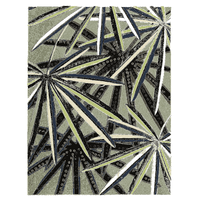 Starburst leaf pattern plate - Shin Bijutsukai, Issue 31 - 1902