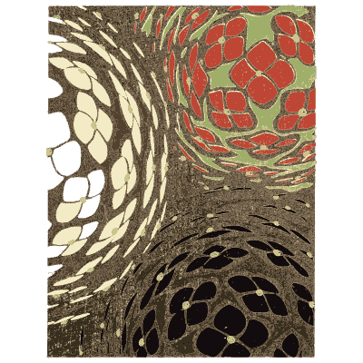 Roundel and cell pattern plate - Shin Bijutsukai, Issue 31 - 1902