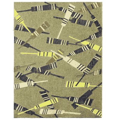 Banded block pattern plate - Shin Bijutsukai, Issue 32 - 1902