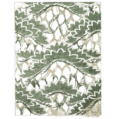 Speckled foliage pattern plate - Shin Bijutsukai, Issue 32 - 1902
