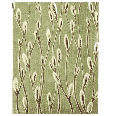 Pussy willow pattern plate - Shin Bijutsukai, Issue 33 - 1902