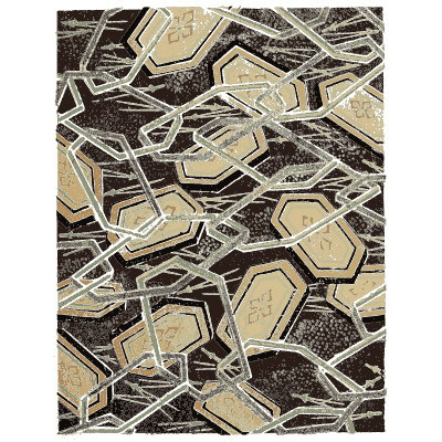 Cell and net pattern plate - Shin Bijutsukai, Issue 33 - 1902