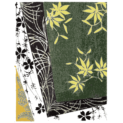Maple and cherry blossom panel plate - Shin Bijutsukai, Issue 33 - 1902