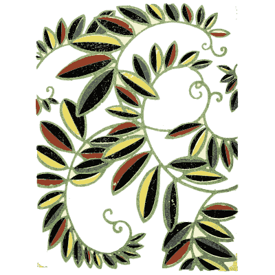 Coiled leaf pattern plate - Shin Bijutsukai, Issue 33 - 1902