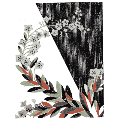 Diagonal blossom pattern plate - Shin Bijutsukai, Issue 33 - 1902