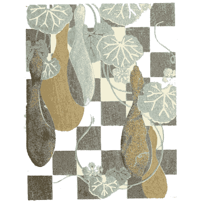 Chequer and gourd pattern plate - Shin Bijutsukai, Issue 33 - 1902