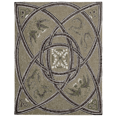 Interlaced roundel panel plate - Shin Bijutsukai, Issue 34 - 1902