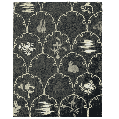 Rabbits in scalloped arches plate - Shin Bijutsukai, Issue 34 - 1902