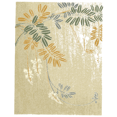 Wisteria spray pattern plate - Shin Bijutsukai, Issue 34 - 1902