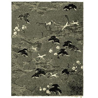 Mottled foliage pattern plate - Shin Bijutsukai, Issue 35 - 1902