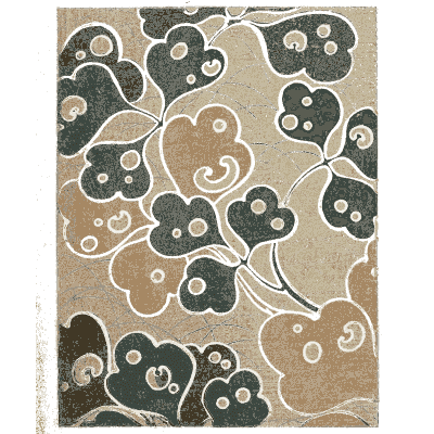 Blossom pattern plate on green - Shin Bijutsukai, Issue 35 - 1902