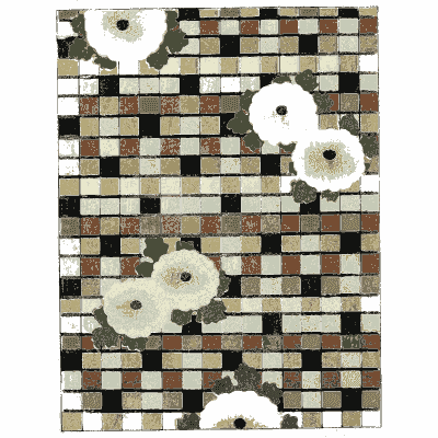 Chequer and rosette plate - Shin Bijutsukai, Issue 35 - 1902